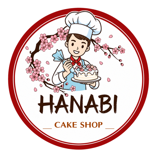 logo tiệm bánh Hanabi